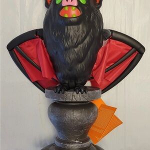 Hyde & Eek Bat Blow Mold Sound Activated Moving Wings Pedestal Halloween Lights
